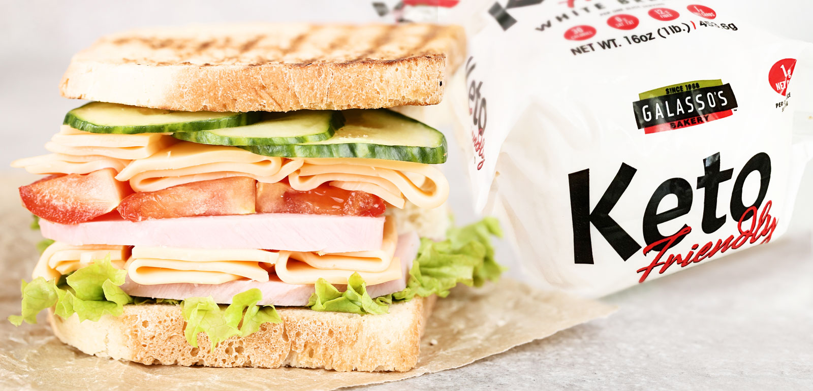 bread loaf package design and a sandwich