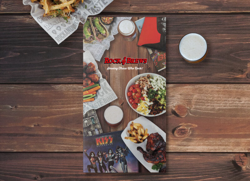 2016 menu design for Rock & Brews