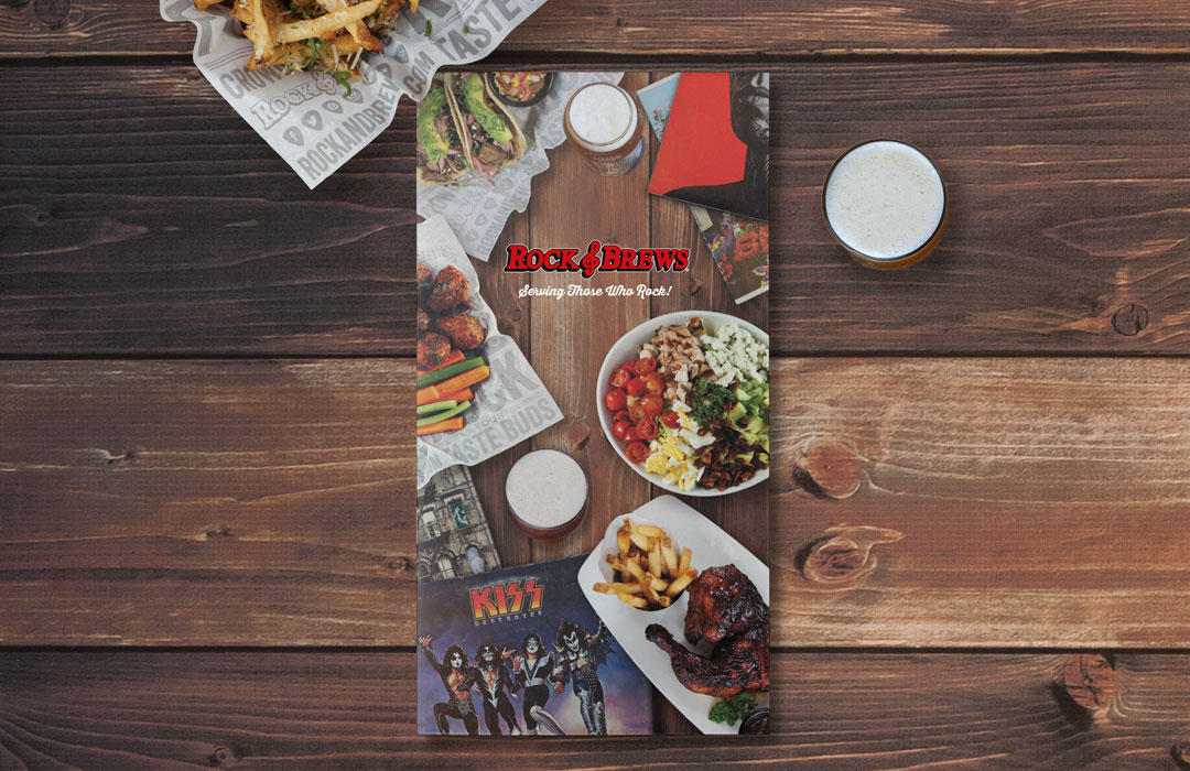 2016 menu design for Rock & Brews