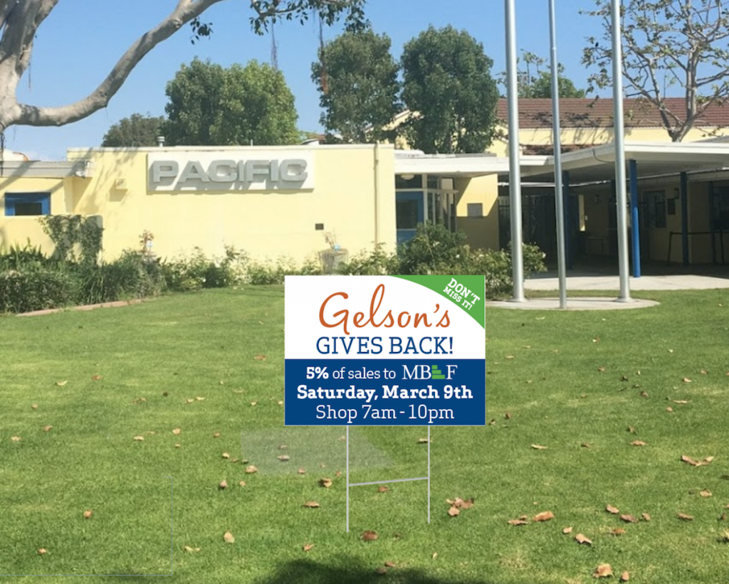 Gelsons Give Back lawn sign by The Graphic Element