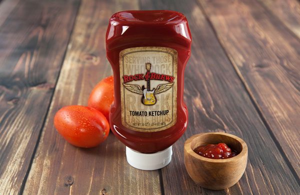 Rock & Brews ketchup package design