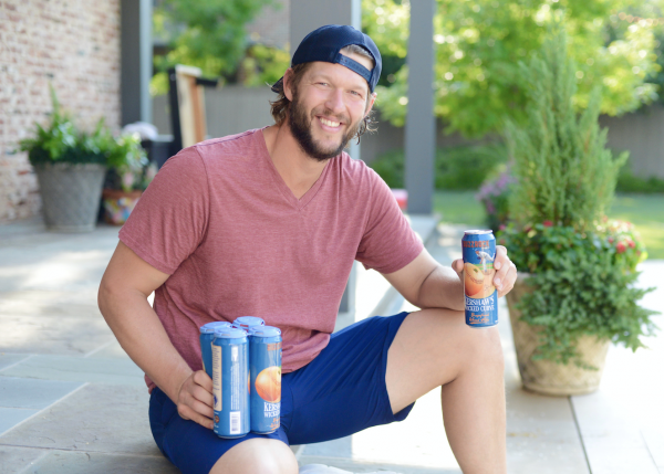 Clayton Kershaw holding craft beer can art