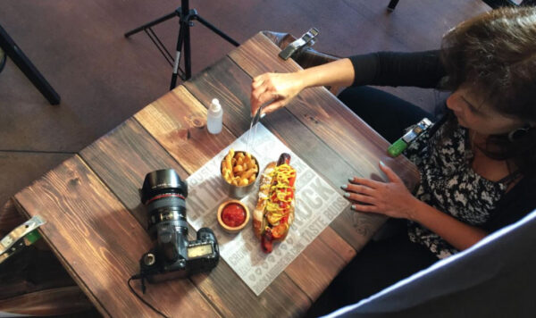 Photo styling for a menu shoot